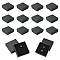 12Pcs Square Cardboard Ring Boxes, with Sponge Inside, for Jewelry Display Rings, Small Watches, Necklaces, Earrings, Bracelet Gift Packaging Box, Black, 7x7x2.5cm, Inner Size: 6.4x6.4cm