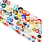 3 Strands 3 Styles Handmade Millefiori Glass Round Bead Strands, Mixed Color, 6~8mm, Hole: 1mm, 1 stand/style