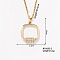 Chic Star Pendant Necklace with Colorful Hollow Design, 15.75 inch(400mm)