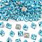 Preciosa® MAXIMA Crystal Fancy Stones, Czech Crystal, 435 23 615 Square, Dura Foiling, 60010 Aqua Bohemica, 6x6mm