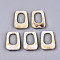 Opaque Resin Pendants, Imitation Gemstone, Trapezoid, PapayaWhip, 29.5x21.5x7mm, Hole: 1mm