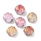 Brass Glass Rhinestone Sew on Rhinestones, Faceted, Square, Mixed Color, Platinum, 9x9x5.5mm, Hole: 0.9mm