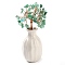 Natural Green Aventurine Chips Money Tree Decorations, Random Mixed Porcelain Vase Base with Copper Wire Feng Shui Energy Stone Gift for Home Office Desktop Decoration, 48~62x140mm