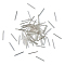 Glass Bugle Beads, Silver, 31~34x3mm, Hole: 1mm