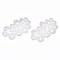 Non-Tarnish 201 Stainless Steel Filigree Pendants, Etched Metal Embellishments, Cloud with Moon & Star, Stainless Steel Color, 23.5x41.5x0.2mm, Hole: 1.2mm