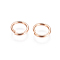 304 Stainless Steel Open Jump Rings, Rose Gold, 20 Gauge, 6x0.8mm, Inner Diameter: 4.4mm