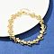 Brass Micro Pave Clear Cubic Zirconia Link Bracelets for Women, Heart, Rack Plating, Long-Lasting Plated, Lead Free & Cadmium Free, Real 18K Gold Plated, 7-1/2 inch(19cm)