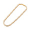 Clear Cubic Zirconia Tennis Necklace, 304 Stainless Steel Link Chain Necklace for Women, Golden, Link: 6x6x5mm, 17.72 inch(45cm)