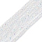 Transparent Electroplate Glass Beads Strands, Faceted, Rondelle, AB Color Plated, Clear AB, 4~4.5x3~3.5mm, Hole: 0.8mm, about 150~152pcs/strand, 17.91~19.69 inch(45.5~50cm)