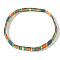 Vintage Ethnic Style Glass Seed Beads Stretch Bracelets for Women, Rectangle, Mixed Color, Inner Diameter: 6-1/4 inch(16cm)~6-1/2 inch(16.5cm)