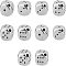 UNICRAFTALE 10pcs Dice Spacer Beads Stainless Steel Beads Metal Square Loose Beads for DIY Jewelry Making 2mm Hole Stainless Steel Color