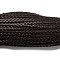 3-Ply PU Leather Braided Cord, Flat, Coconut Brown, 5x1.5mm, about 107.17 Yards(98m)/Bundle