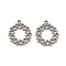Non-Tarnish 201 Stainless Steel Pendants, Hollow Flower Charms, Stainless Steel Color, 17.5x15.8x0.9mm, Hole: 1.4mm