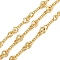 Brass Twist Bar Link Chains, with Spool, Unwelded, Lead Free & Cadmium Free, Long-Lasting Plated, Lead Free & Nickel Free & Cadmium Free, Real 18K Gold Plated, Link: 13x4x2mm