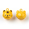 Brass Bell Pendants, Twelve Chinese Zodiac Signs, Tiger, 17~25x14~20x12.5~19mm, Hole: 2mm