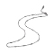 Non-Tarnish 304 Stainless Steel Column Link Chain Necklace for Men Women, Stainless Steel Color, 15.98 inch(40.6cm)