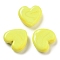 Heart Handmade Lampwork Beads, Champagne Yellow, 19.5x20.5x6.5mm, Hole: 1.8mm