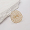 Geometric Abstract Zinc Alloy Ladies Adjustable Rings for Party Accessory Holiday Gift, Golden, Flat Round, Inner Diameter: 16mm