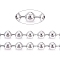304 Stainless Steel Ball Chains, with Spool, Soldered, Stainless Steel Color, 4mm, about 32.8 Feet(10m)/roll