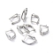 Brass Hoop Earring Findings with Latch Back Closure, with Horizontal Loop, Long-Lasting Plated, Teardrop, Real Platinum Plated, 16.5x10.5x5mm, Hole: 1.2mm, Pin: 0.8mm