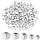 AHANDMAKER 150Pcs Cube Spacer Bead, 5 Sizes Stainless Steel Beads Loose Beads Jewelry Spacer Charms Crafting Beads Supplies for DIY Bracelet Necklace Jewelry Making, 1.5~3mm Hole