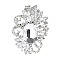 Flower with Oval Platinum Alloy Rhinestone Brooches for Backpack Clothes, Crystal, 71x51mm