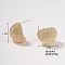 Elegant Teardrop Stud Earrings, Fashionable and Versatile for Any Occasion, Golden, 17x16mm