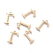 304 Stainless Steel Charms, Greek Alphabet, Golden, Letter.G, 14x8x1mm, Hole: 1.2mm