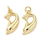 Brass Pendants, with Jump Ring, Dolphin, Lead Free & Cadmium Free, Long-Lasting Plated, Rack Plating, Real 18K Gold Plated, 15.5x9x3mm, Hole: 2.3mm