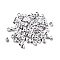 Opaque Acrylic Enamel Beads, Cube with Letter, Black, 4.5~5x4.5~5x4.5~5mm, Hole: 2.5mm, about 6250pcs/500g