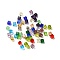 K9 Glass Imitation Austrian Crystal Beads, Faceted, Suqare, Mixed Color, 4x4x4mm, Hole: 0.9mm