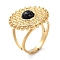 Ion Plating(IP) 304 Stainless Steel Ring, Adjustable Synthetic Turquoise Rings, Sun, 20mm, Inner Diameter: Adjustable