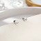 Non-Tarnish 304 Stainless Steel Stud Earrings for Women, Lion Head, Stainless Steel Color, 8x7mm