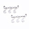 Non-Tarnish 201 Stainless Steel Pendant Links, Laser Cut, Stainless Steel Color, Num.7, 12x22x1mm, Hole: 1.4mm