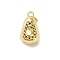 Brass Micro Pave Cubic Zirconia Pendants, Fruit Charms, Rack Plating, Long-Lasting Plated, Lead Free & Cadmium Free, Pear, 13x7.5x7mm, Hole: 1.2mm