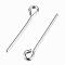 Tarnish Resistant 304 Stainless Steel Eye Pin, Stainless Steel Color, 18mm, Hole: 1.9x2mm, Pin: 0.7mm