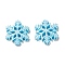 Opaque Resin Cabochons, Snowflake, Light Sky Blue, 28.5x25.5x5mm