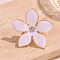 Flower Alloy with Crystal Rhinestone Enamel Finger Rings for Women, Golden, Inner Diameter: 18mm