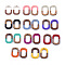 Resin & Wood Pendants, Oval, Mixed Color, 28x19.5x4mm, Hole: 1.5mm