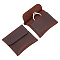 NBEADS 2 Pcs PU Leather Jewelry Pouch, 2.38x2.28x0.43 Inch Rectangle Leather Ring Bag Portable Jewelry Storage Pouches for Earrings Necklace Packaging, Coconut Brown