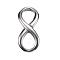 Tarnish Resistant 304 Stainless Steel Links connectors, Smooth, Infinity, Stainless Steel Color, 39.5x18x4mm, Inner Diameter: 13x10mm