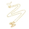 Brass Micro Pave Clear Cubic Zirconia Pendant Necklaces, Letter M, 17.72 inch(450mm), Letter M: 20.5x18mm