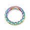 Twisted Ring Hoop Earrings for Girl Women, Chunky 304 Stainless Steel Earrings, Rainbow Color, 8.5x1.3mm, 16 Gauge(1.3mm)