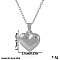 Elegant Stainless Steel Heart Pendant Necklaces for Women, Silver, 17.72 inch(45cm)
