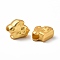 Rack Plating Alloy Beads, Cadmium Free & Lead Free & Nickle Free, Rabbit, Matte Gold Color, 15x12x6.5mm, Hole: 3.5mm