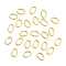 304 Stainless Steel Jump Rings, Closed Jump Rings, Oval, Real 18K Gold Plated, 4x6x0.8mm, Inner Diameter: 2.5x4.5mm
