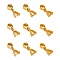 Brass Ice Pick Pinch Bails, Golden, 9mm, Hole: 4x5mm