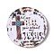 Halloween Imitation Leather Pendants, Flat Round, 40x2mm, Hole: 1.2mm