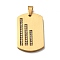 304 Stainless Steel Pendants, Rectangle Charm, with Rhinestone, Vacuum Plating, Golden, 38.5x23.5x3mm, Hole: 7.5x5mm