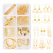 DIY Geometry Style Earring Making Kits, includ Brass Linking Rings, 304 Stainless Steel & Brass & Alloy Pendants, Brass Earring Hooks, Golden